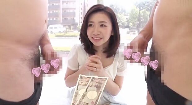 2本のデカチンと3Pする人妻