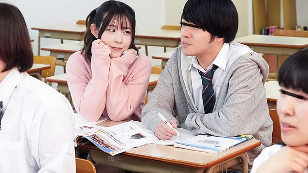 萌袖手コキで痴女る小悪魔JK